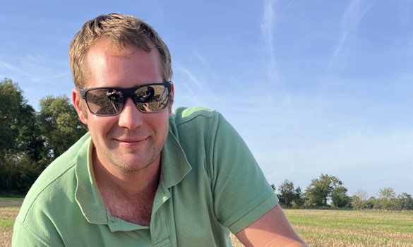 Jack, farmer at Wolverhampton Monitor Farm, smiling at the camera